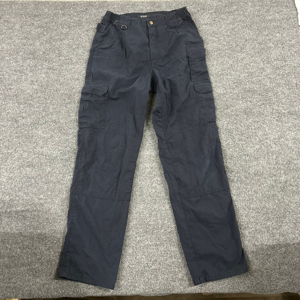 5.11 Tactical Pants Womens Size 12 Navy Blue Ripstop Cargo Utility Pockets 74416
